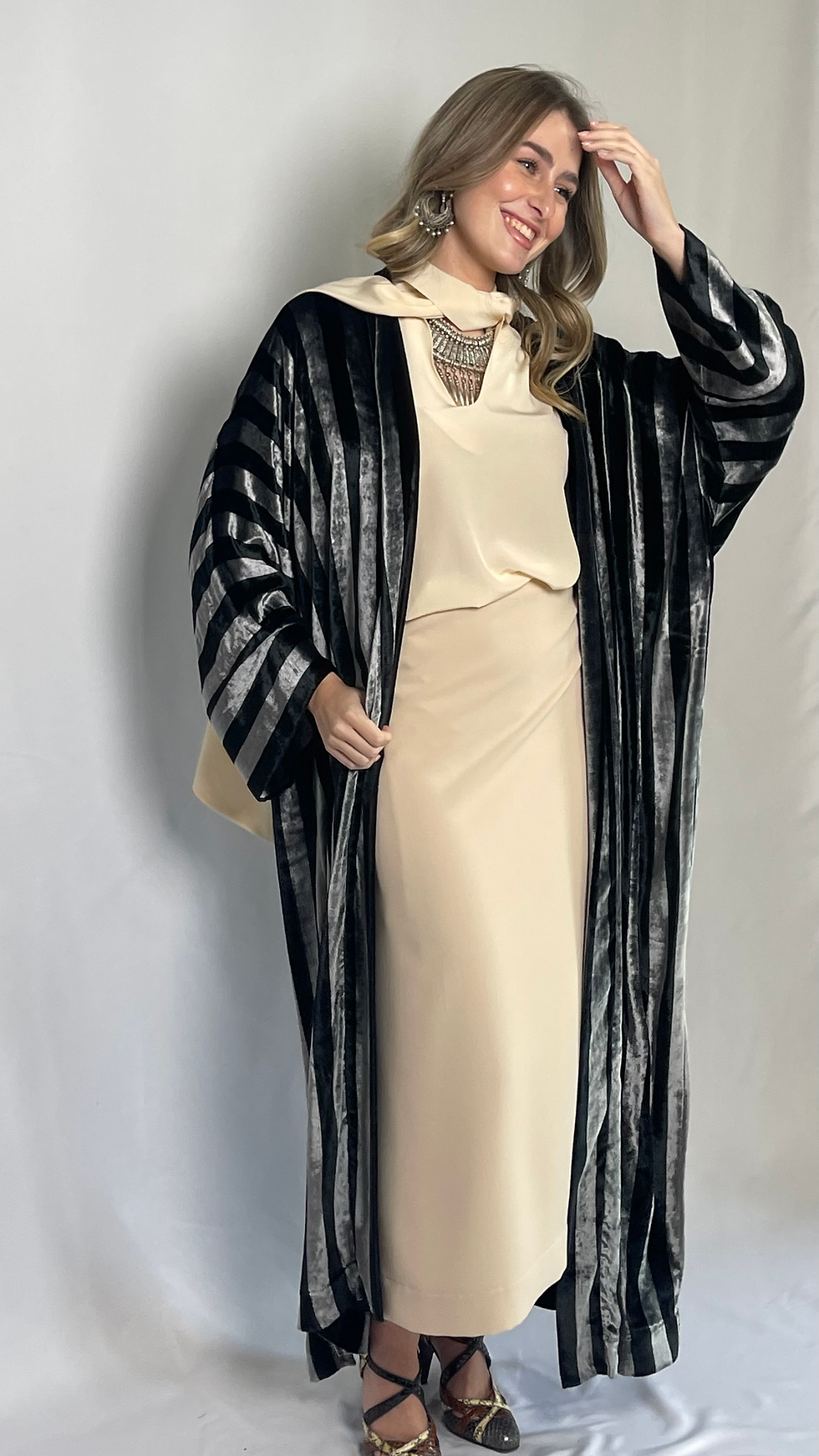 Thumbnail: Kimono Lungo Righe