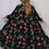 Miniatura: Thelma Dress Nero Fiori Fucsia