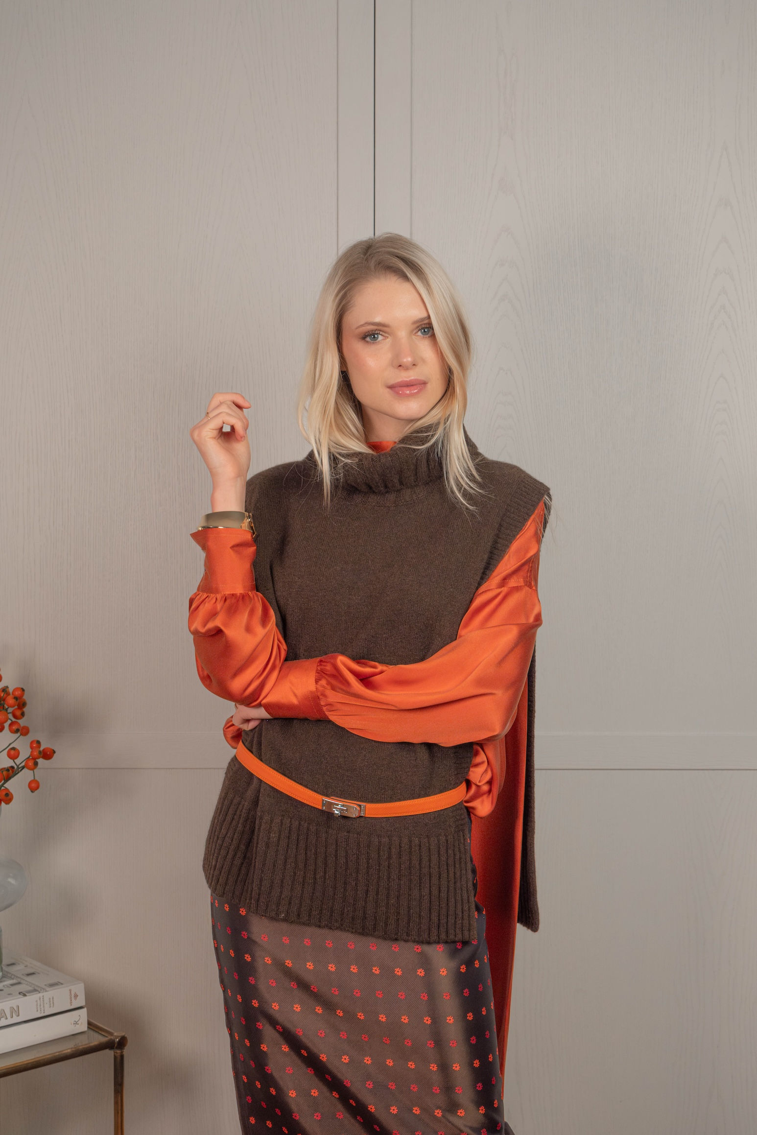 Nuvola Gilet Cashmere Cioccolato