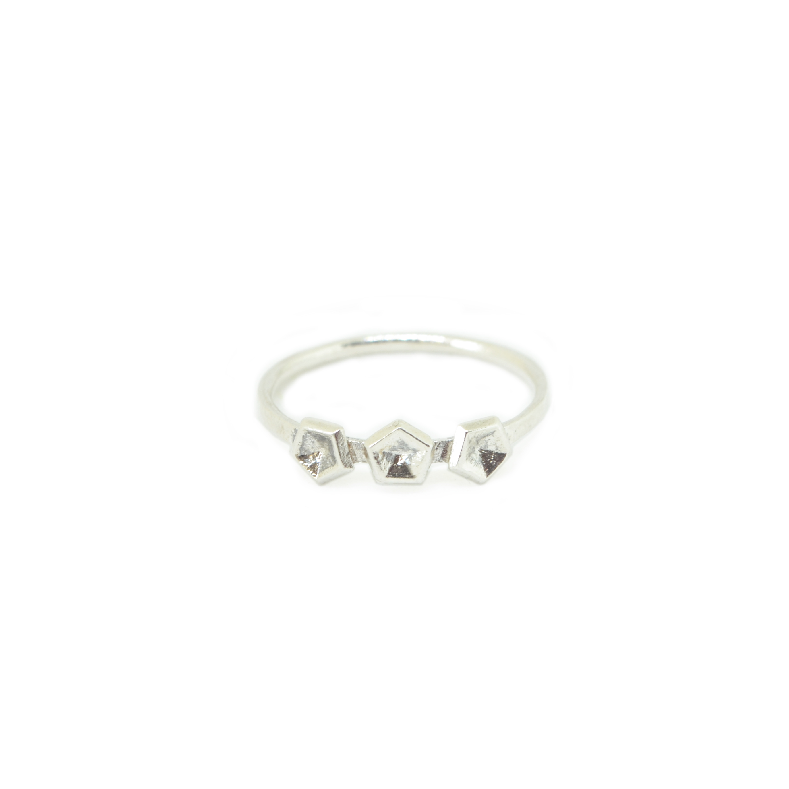 polished 3 element ring front