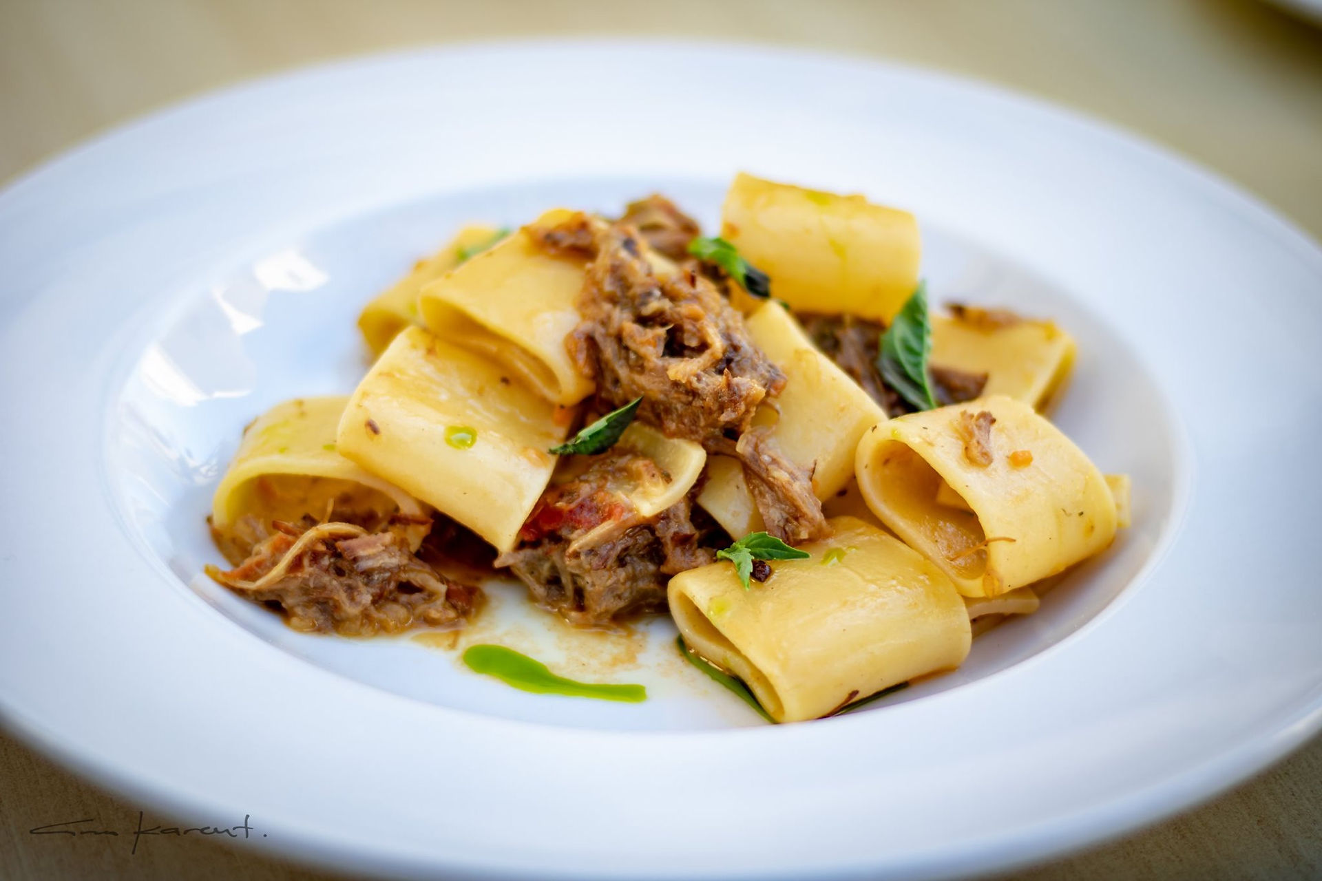 Meat stuffed pasta from The Kitchen by Nowhere Bar in Cabo Mexico.