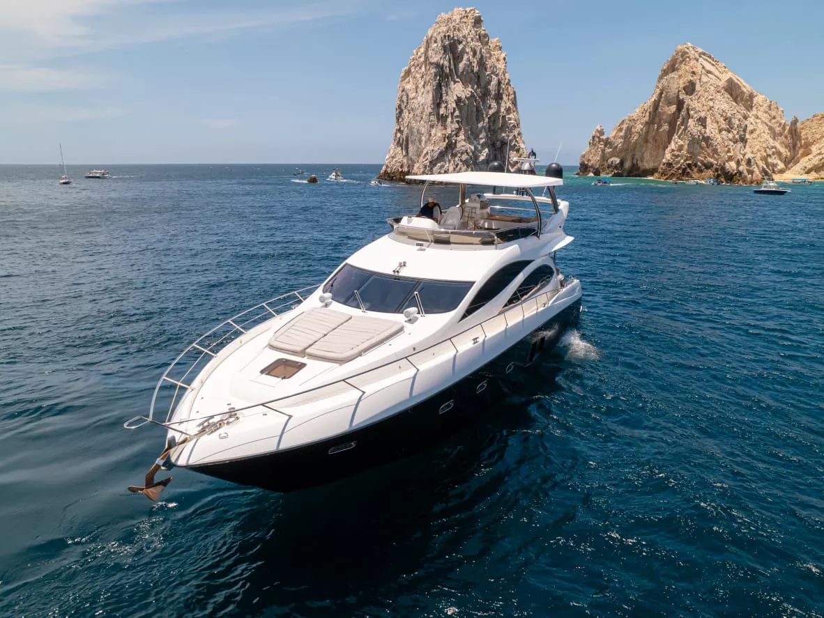 Yacht available for charter in Cabo, Mexico. 