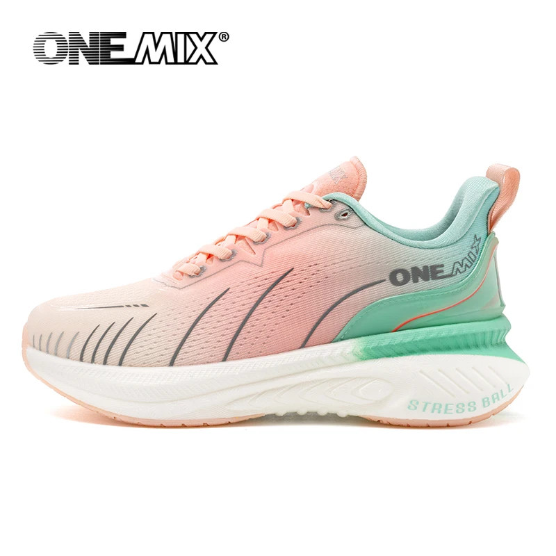 Thumbnail: ONEMIX New Cushioning Running Shoes for Men Suitable Heavy Runners Lace Up
