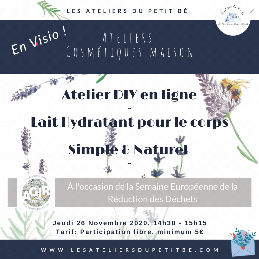 Atelier Visio - Lait pour le corps! Semaine européenne de la réduction des déchets