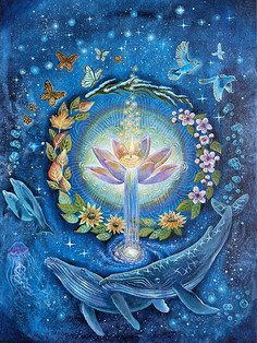 cosmic harmony, spiritual art by verena wild