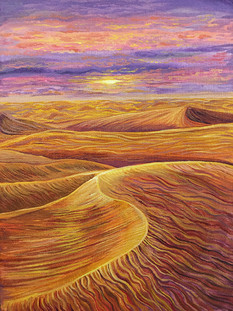desert painting, spiritual nature art, earth wisdom art by verena wild