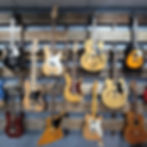 guitars on a wall in yuba city