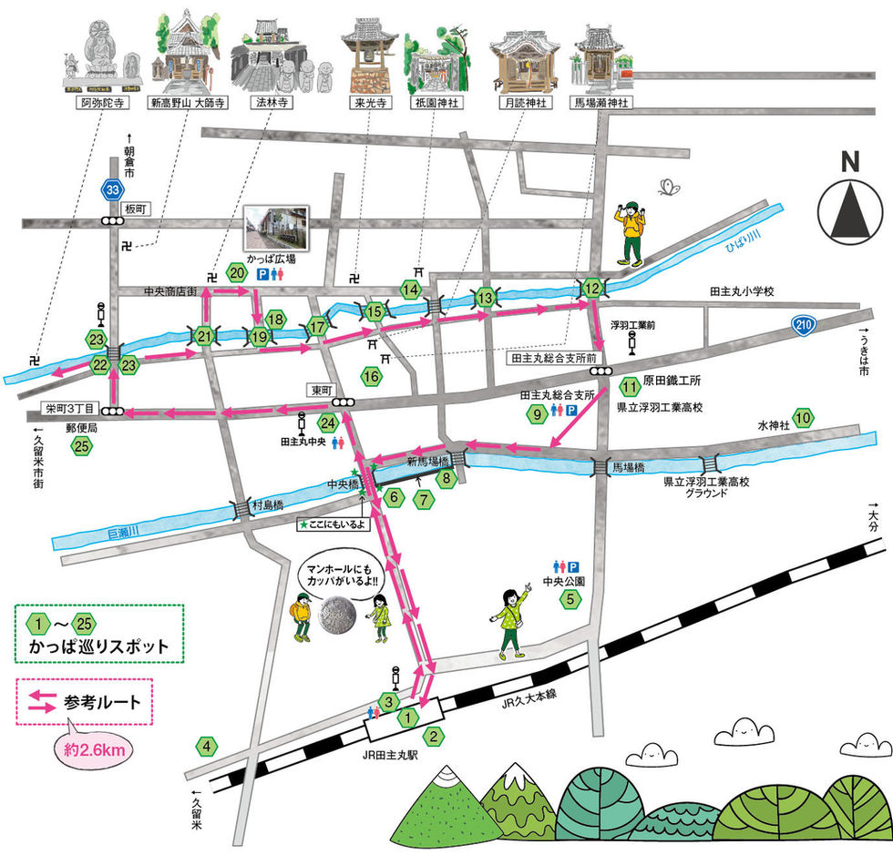 田主丸かっぱMAP