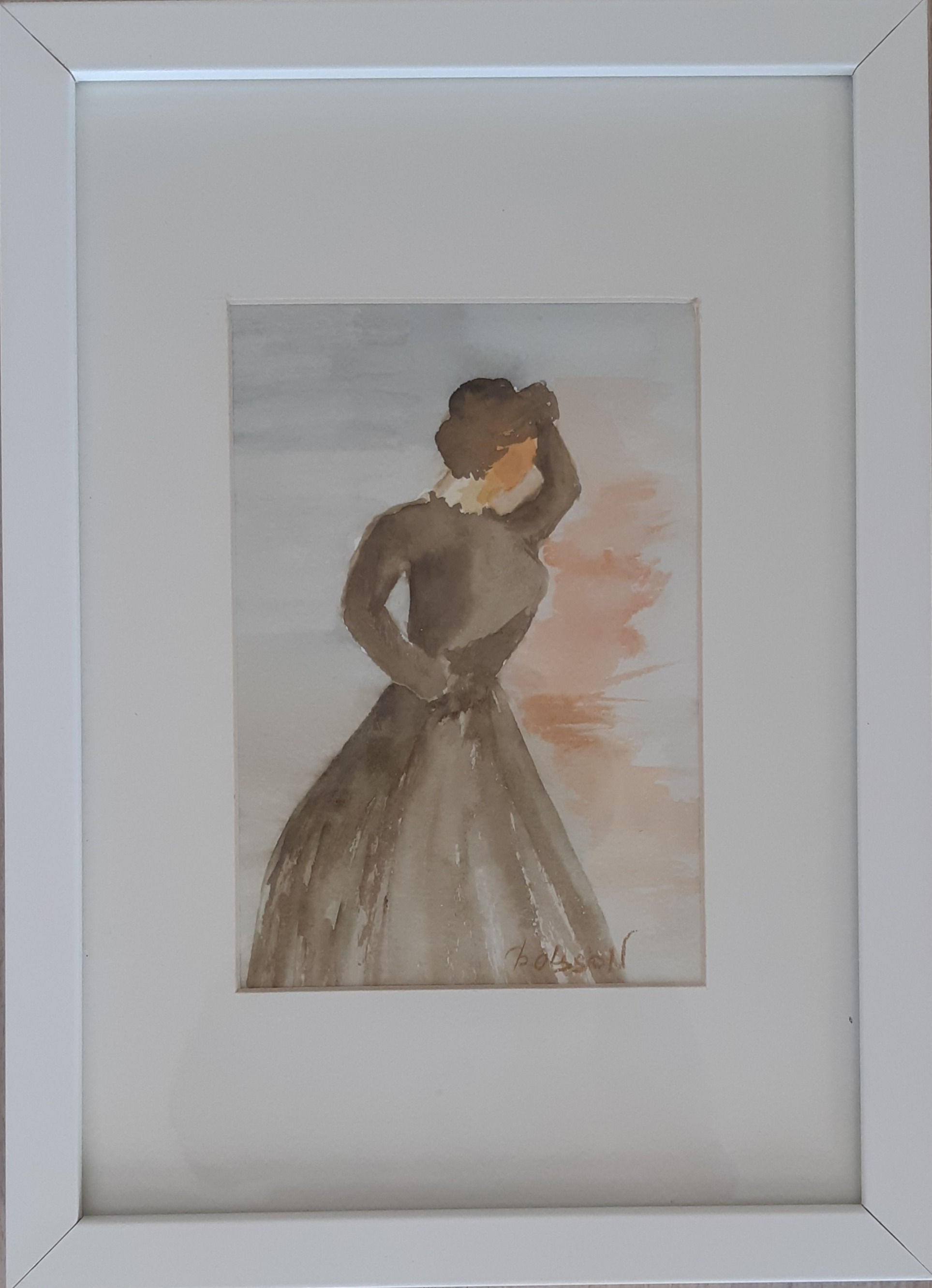 Sökande  inramad 23x32 cm