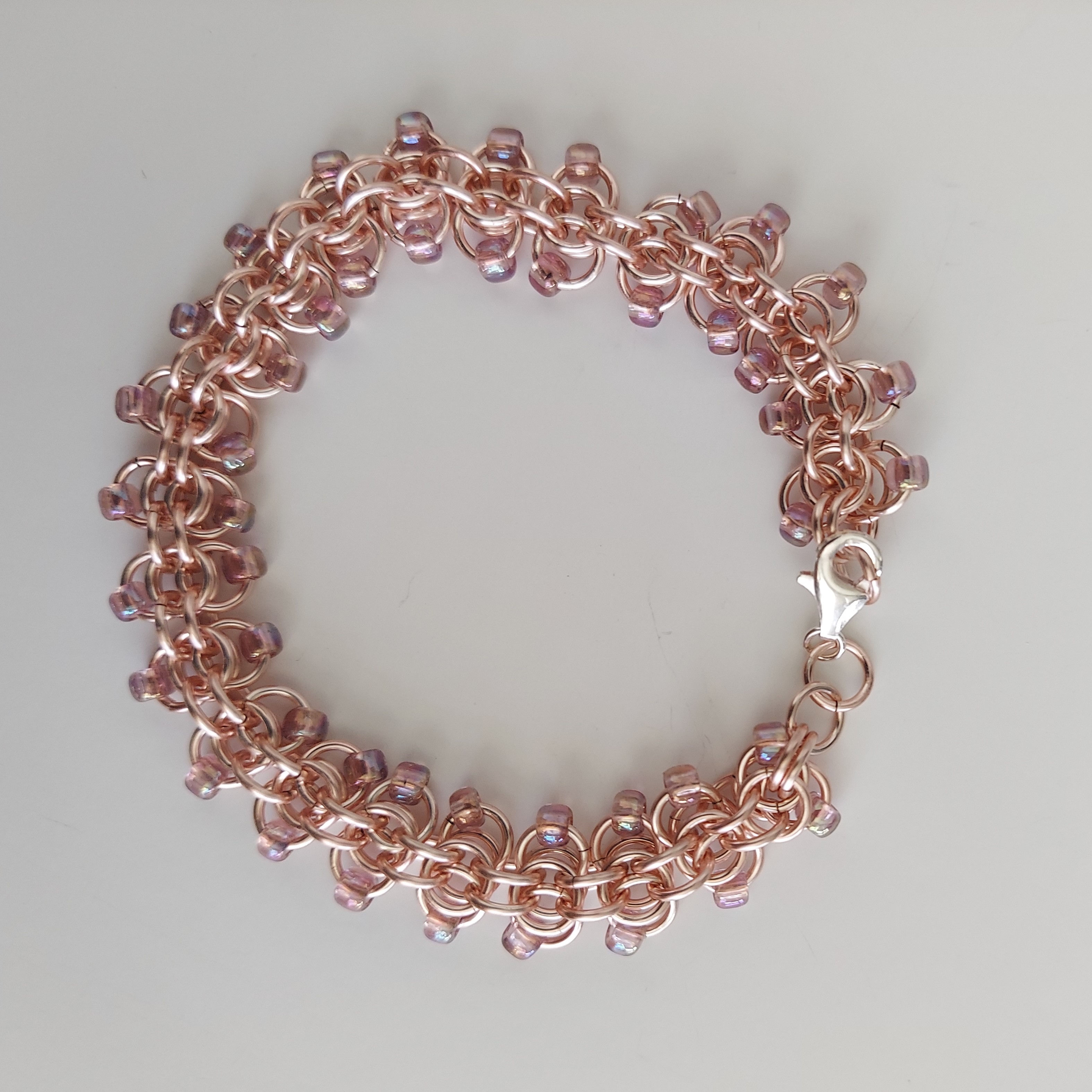 Rose silver Angel wings bracelet