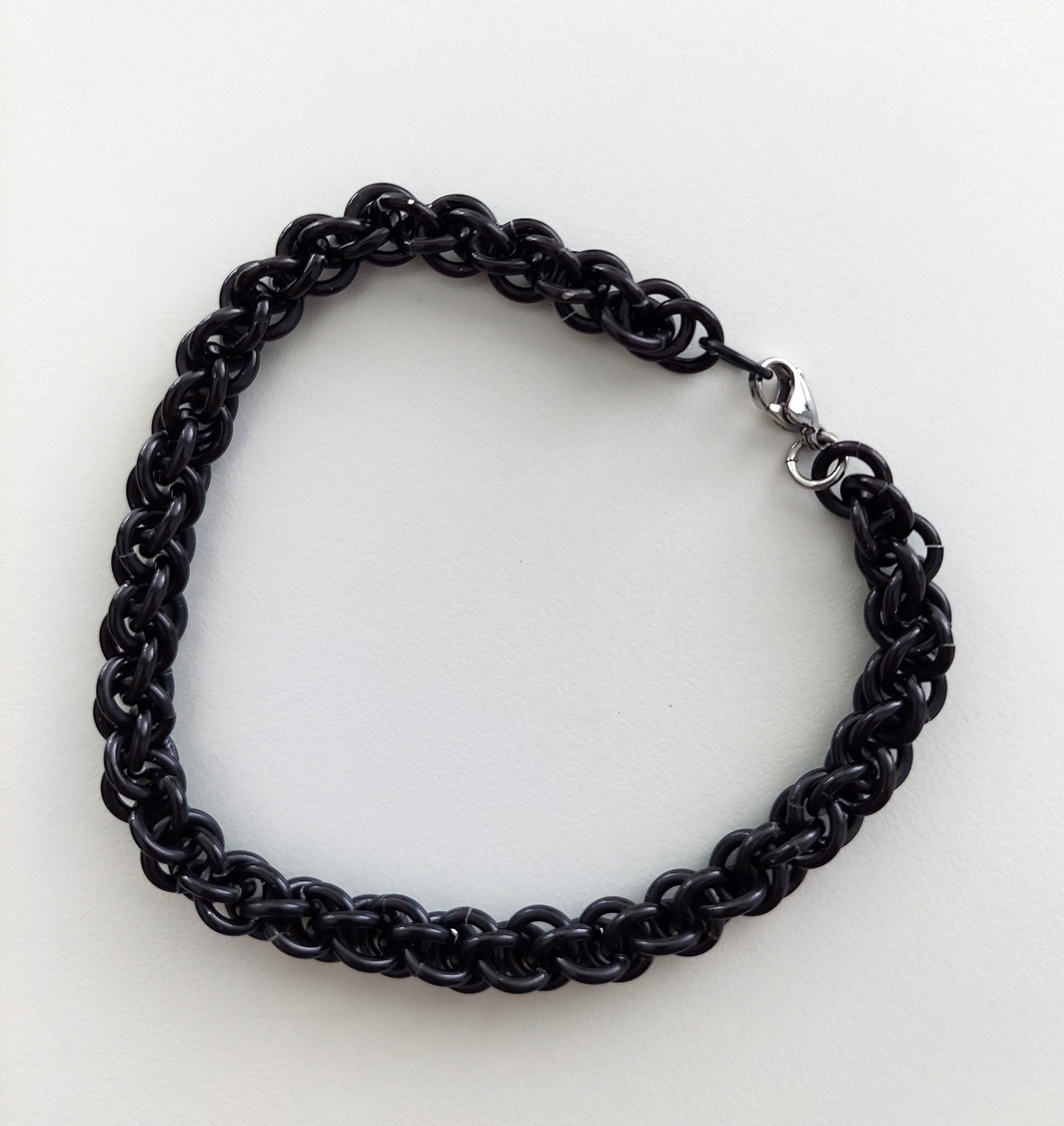 Black aluminum Jens Pind weave bracelet