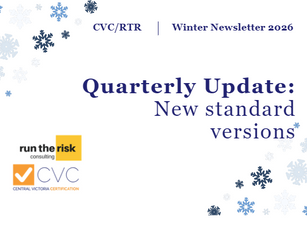 Winter Newsletter 2026. Quarterly Update: New standard versions