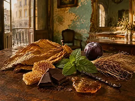 Univers olfactif Havana Tobacco associé à Cuba, ambiance chaude, profonde et enveloppante