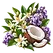 Illustration des notes de cœur fleur d’oranger, héliotrope, coco de la fragrance Orchidée Vanille