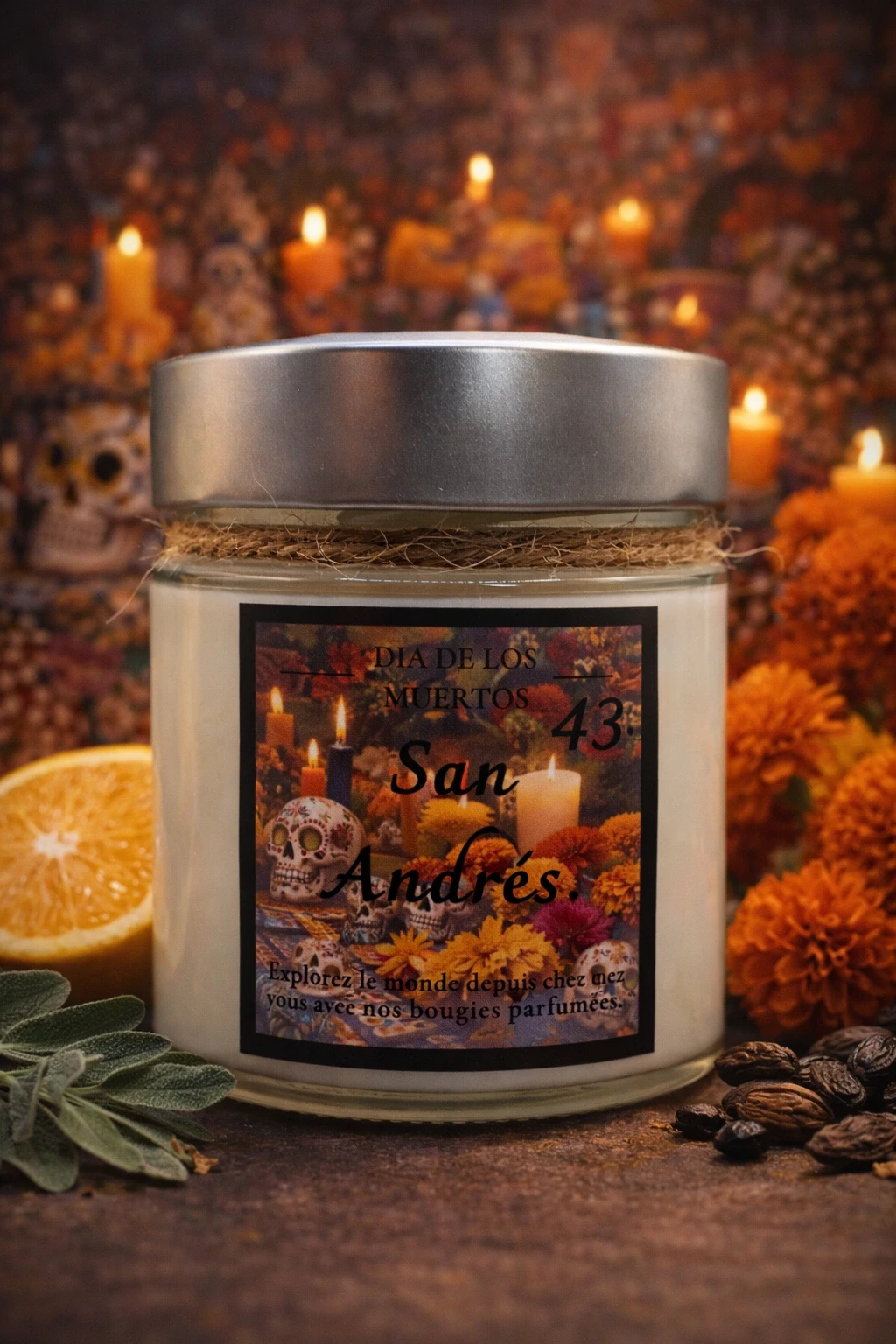 Bougie artisanale parfumée San Andres – Dia de los Muertos | Candles Adventure