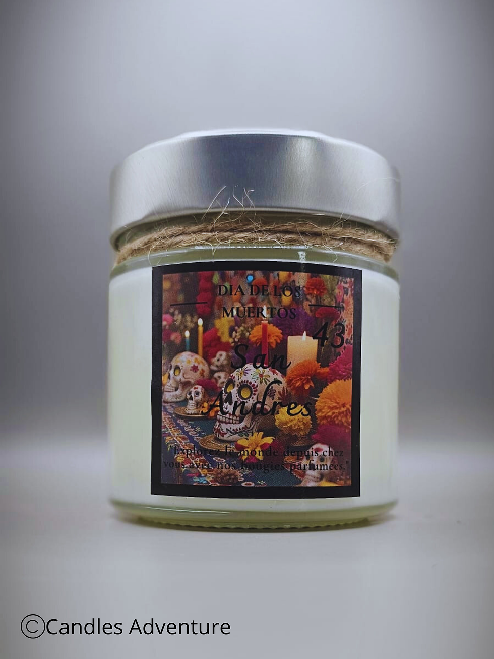 Bougie Artisanale Rennes Cesson Sévigné Dia de los muertos San Andres Candles Adventure
