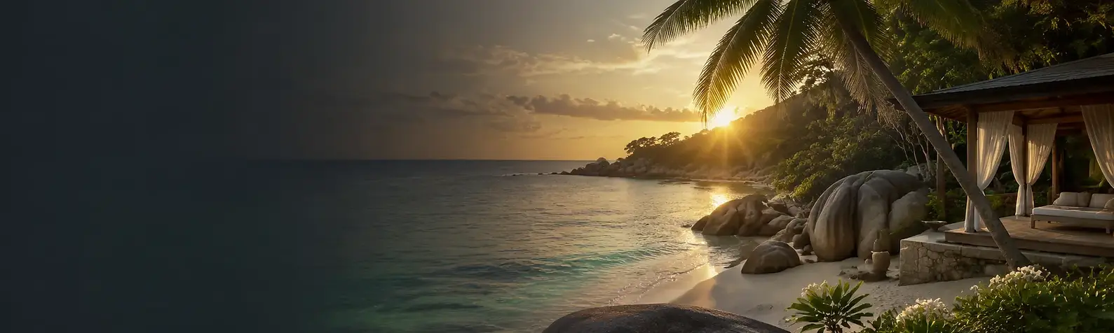 Seychelles, inspiration de la destination olfactive Ambiance Spa par Candles Adventure