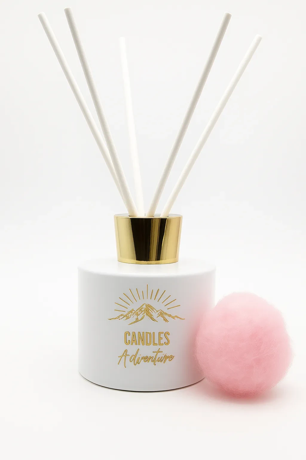 Diffuseur blanc 100 ml – Barbe à Papa – Candles Adventure