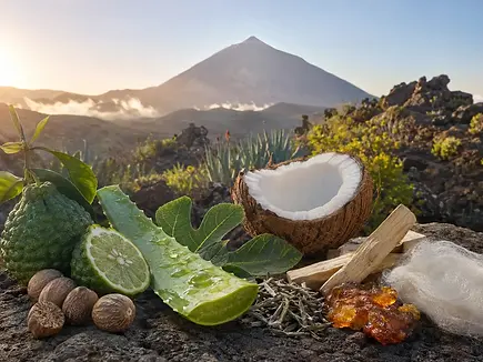 Univers olfactif Aloé Vera & Musc associé à Tenerife, ambiance végétale, douce et équilibrée