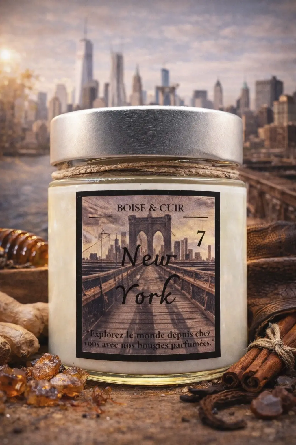 Bougie parfumée ambiance cuir et bois yankee candles best seller