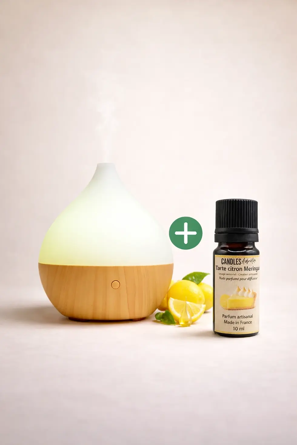 Pack diffuseur ultrasonique Évasion avec huile parfumée Candles Adventure – diffuseur et huile au choix