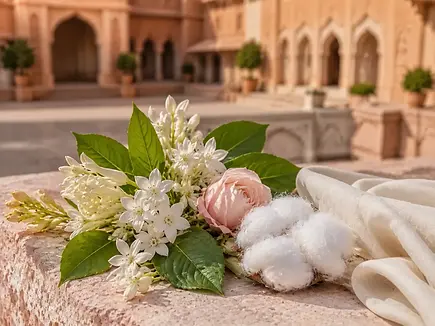 Univers olfactif Coton associé à Jaipur, ambiance fraîche, aérienne et vivifiante