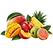 Illustration des notes de cœur mangue, nectarine, ananas, goyave de la fragrance Boost de Fruits