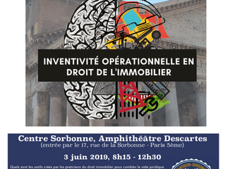 Programme du colloque annuel sur l'inventivité opérationnelle en droit de l'immobilier - 3 j