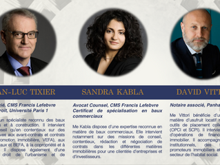Colloque sur l'inventivité opérationnelle en droit de l'immobilier : les intervenants