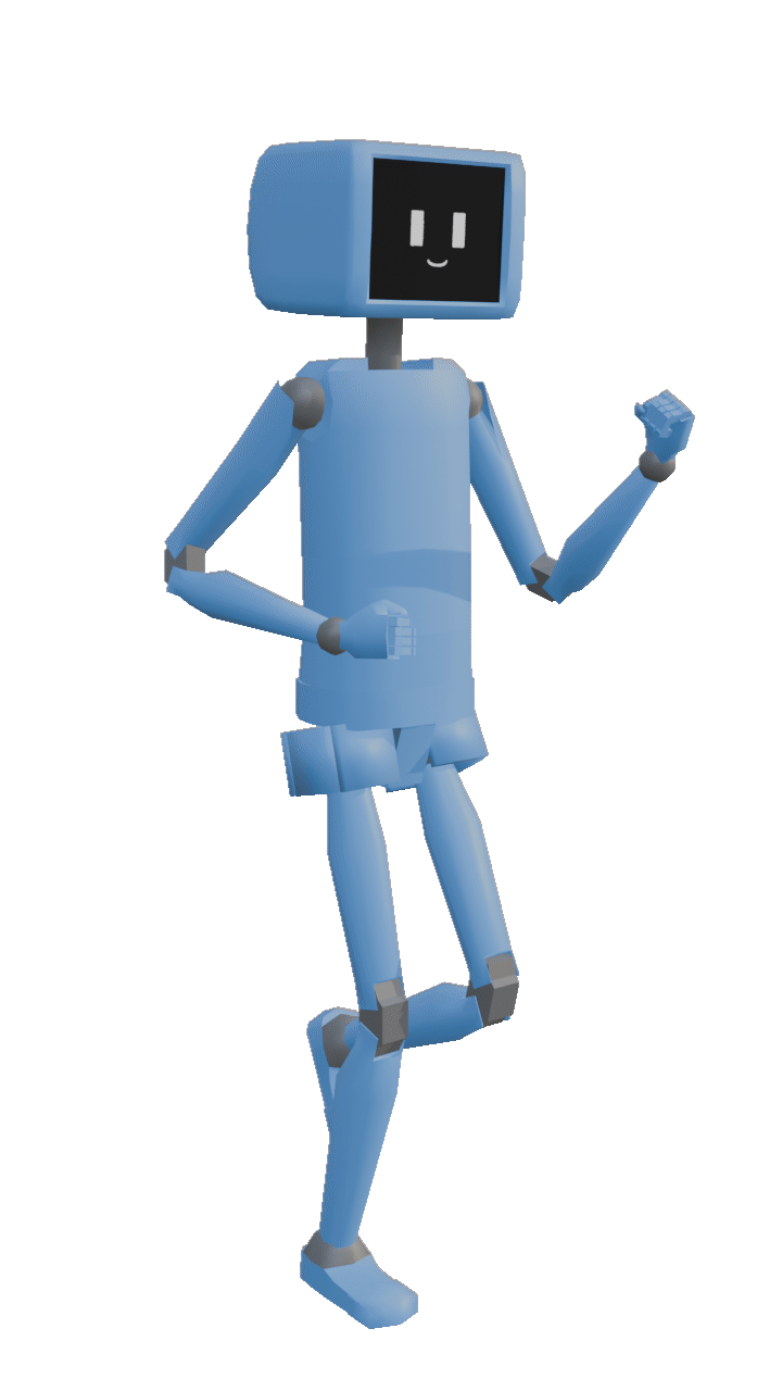 Roboter der auf der Stelle läuft