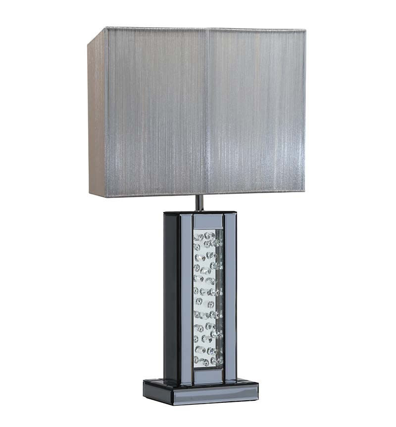 Floating Crystal Smoked Side Lamp