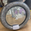 Thumbnail: Black/Silver Round Bow Mirror 80x80cm