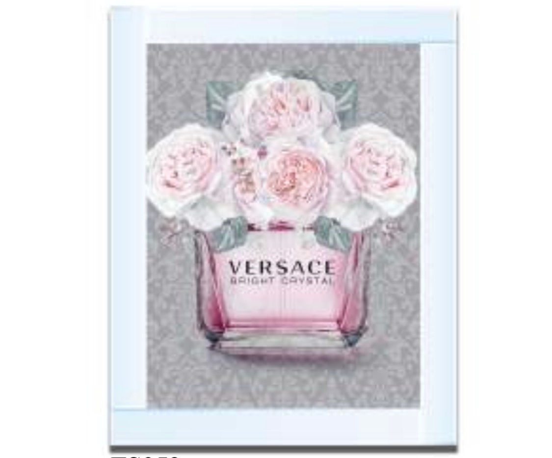 Perfume Bottle on Mirrored Frame 75x55cm