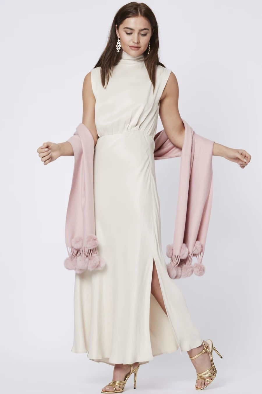 Thumbnail: Hand Made Faux Fur Heart Cashmere Wrap