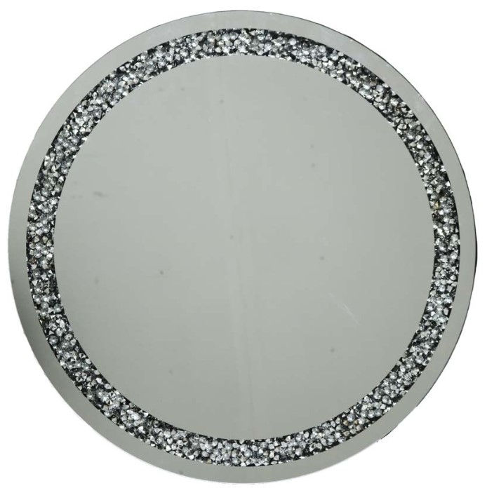 Thumbnail: Crushed Diamond Round Mirror 70x70cm