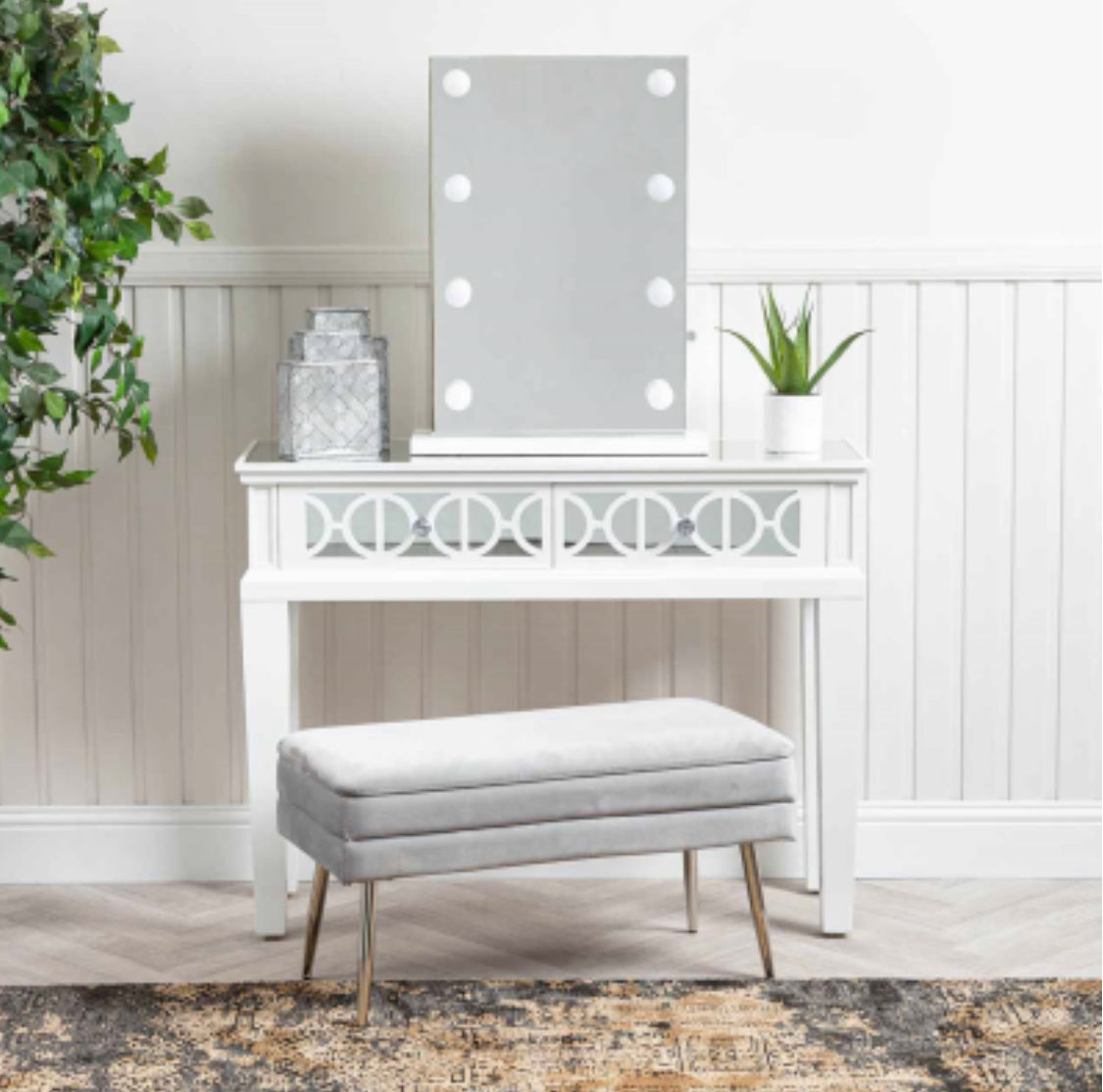 White Tolido Console Table