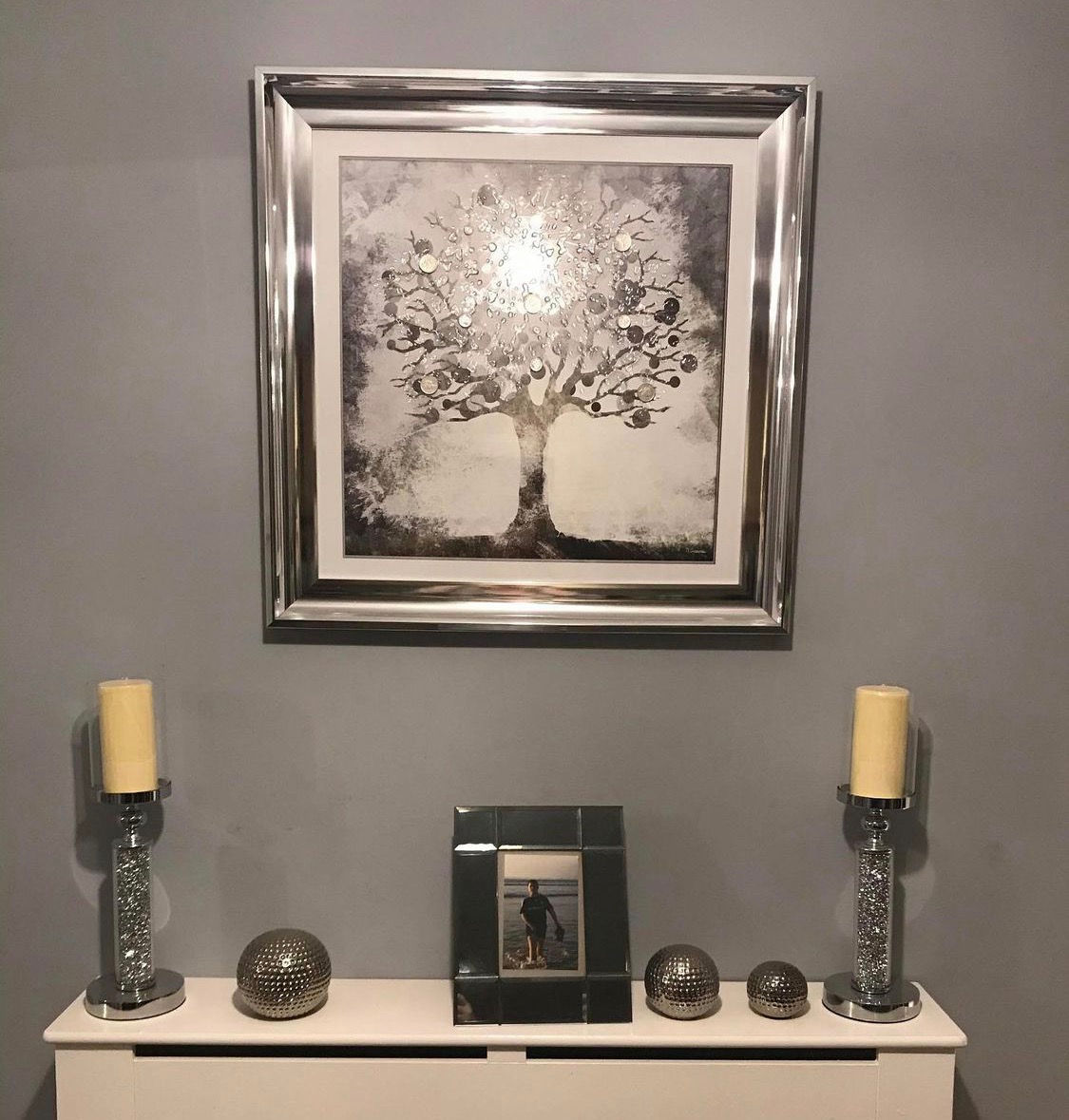 Silver Money Tree 75x75cm