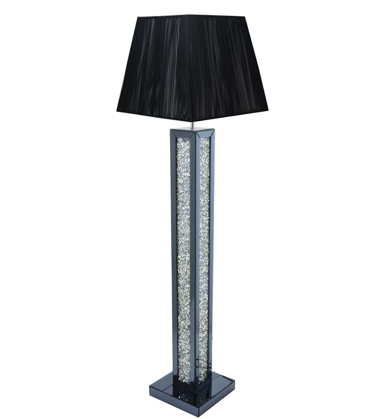 Thumbnail: Crushed Diamond Smoked Floor Lamp