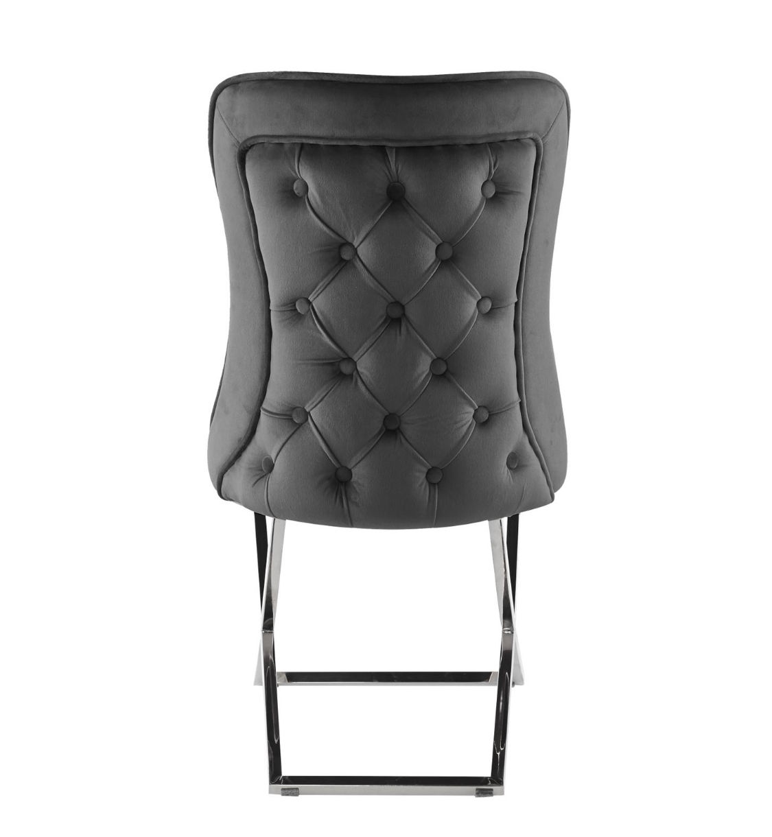 Dark Grey Velvet Dining Chair