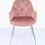 Thumbnail: Rose Pink Velvet Dining Chair