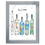 Thumbnail: Gins of London on Chrome Stepped Frame 95x75cm