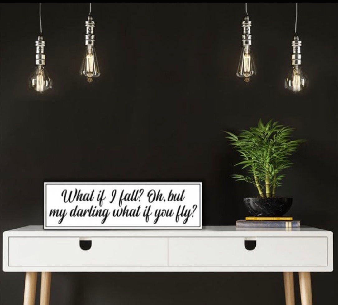 What If You Fly Hanging Sign