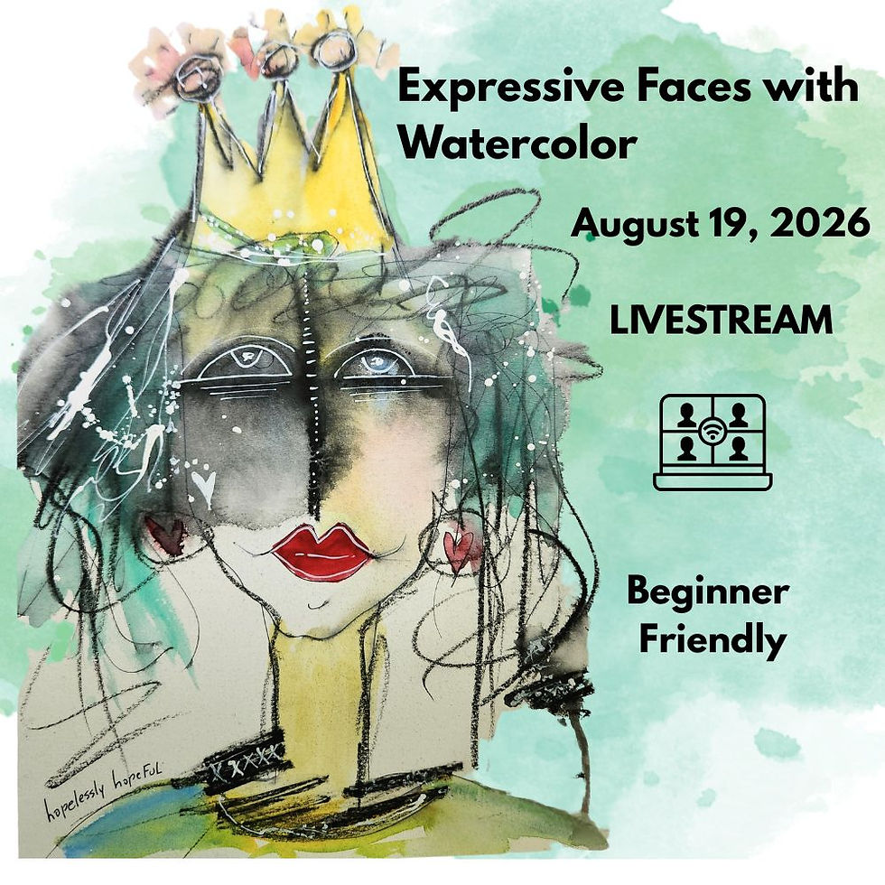 Expressive Faces with Watercolor LIVESTREAM