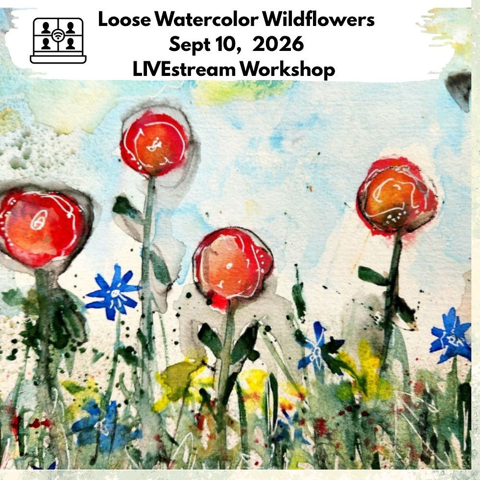 Loose Watercolor Wildflowers