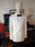 White Tux - Caccioppoli Napoli Full lined cupro from Bemberg Full canvas construction by Pham Broth
