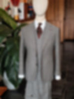 Glencheck three-piece suit Fabric from Caccioppoli Napoli Full lined viscose from Officine Paladino