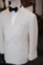 White Tux, full canvas construction by Pham Brothers Fabric from Drago Spa - Cerimonia Collection