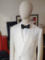 White Tux - Caccioppoli Napoli Full lined cupro from Bemberg Full canvas construction by Pham Broth