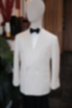 White Tux, full canvas construction by Pham Brothers Fabric from Drago Spa - Cerimonia Collection