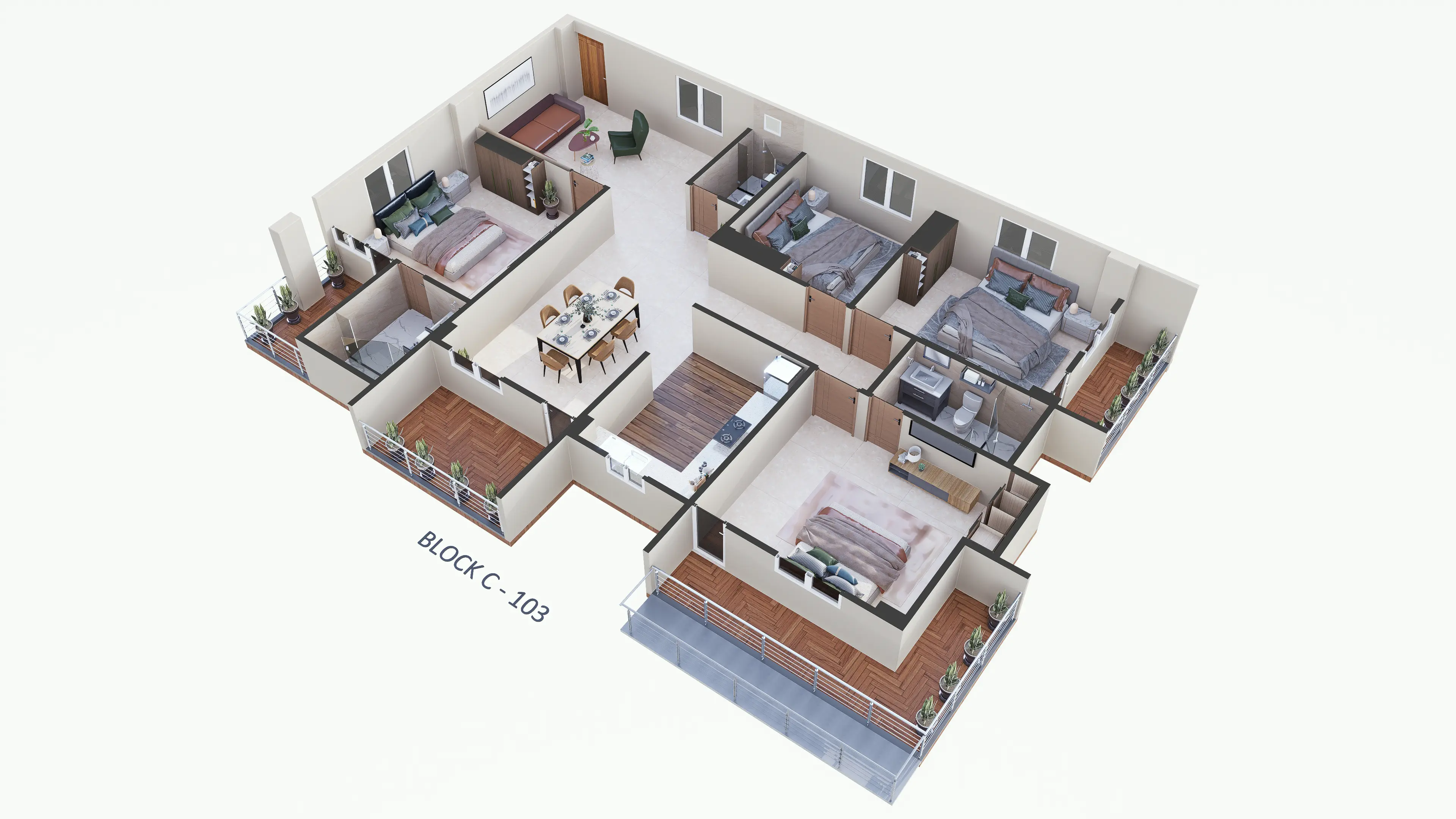 4BHK Flat near me